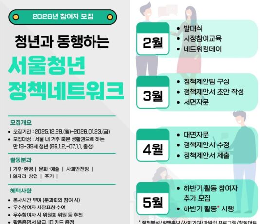 2026년 `서울 정책 제안` 청년 350명 모집